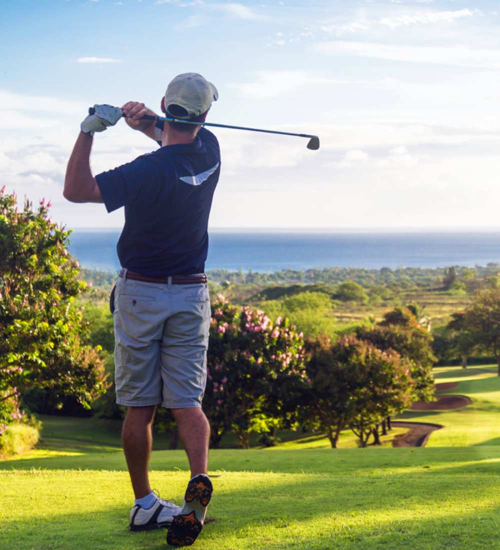 Man playing Golf